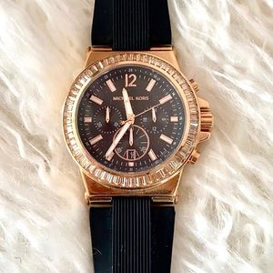 Michael Kors Watch Gold face with Black Band NWOT